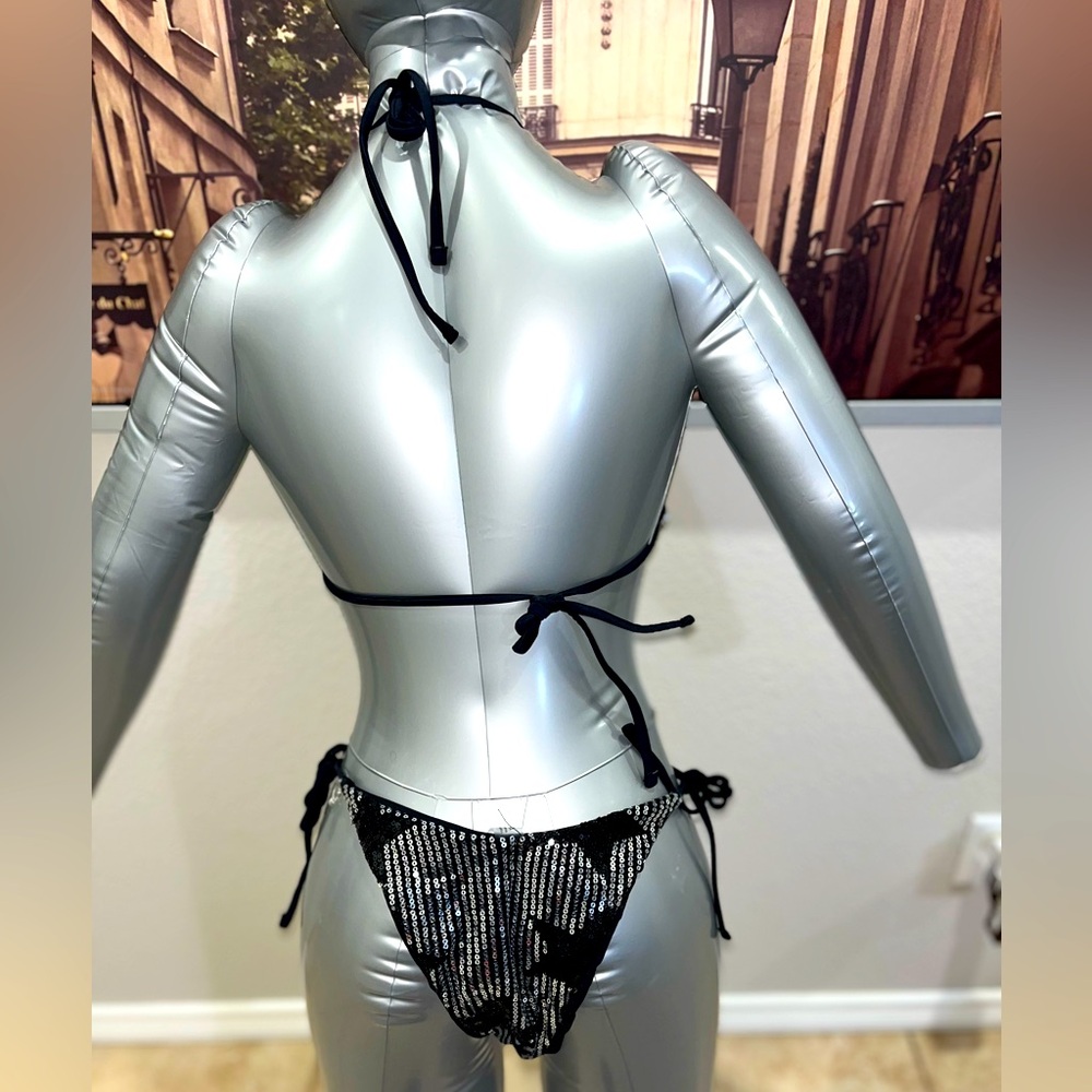 4 Piece Glittering Star Patterned Sequin Swim Sui… - image 3